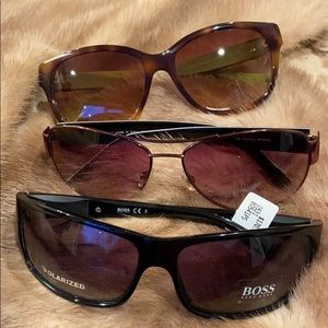 Lot of 3 pairs sunglasses. Kate Spade, Coach, Boss